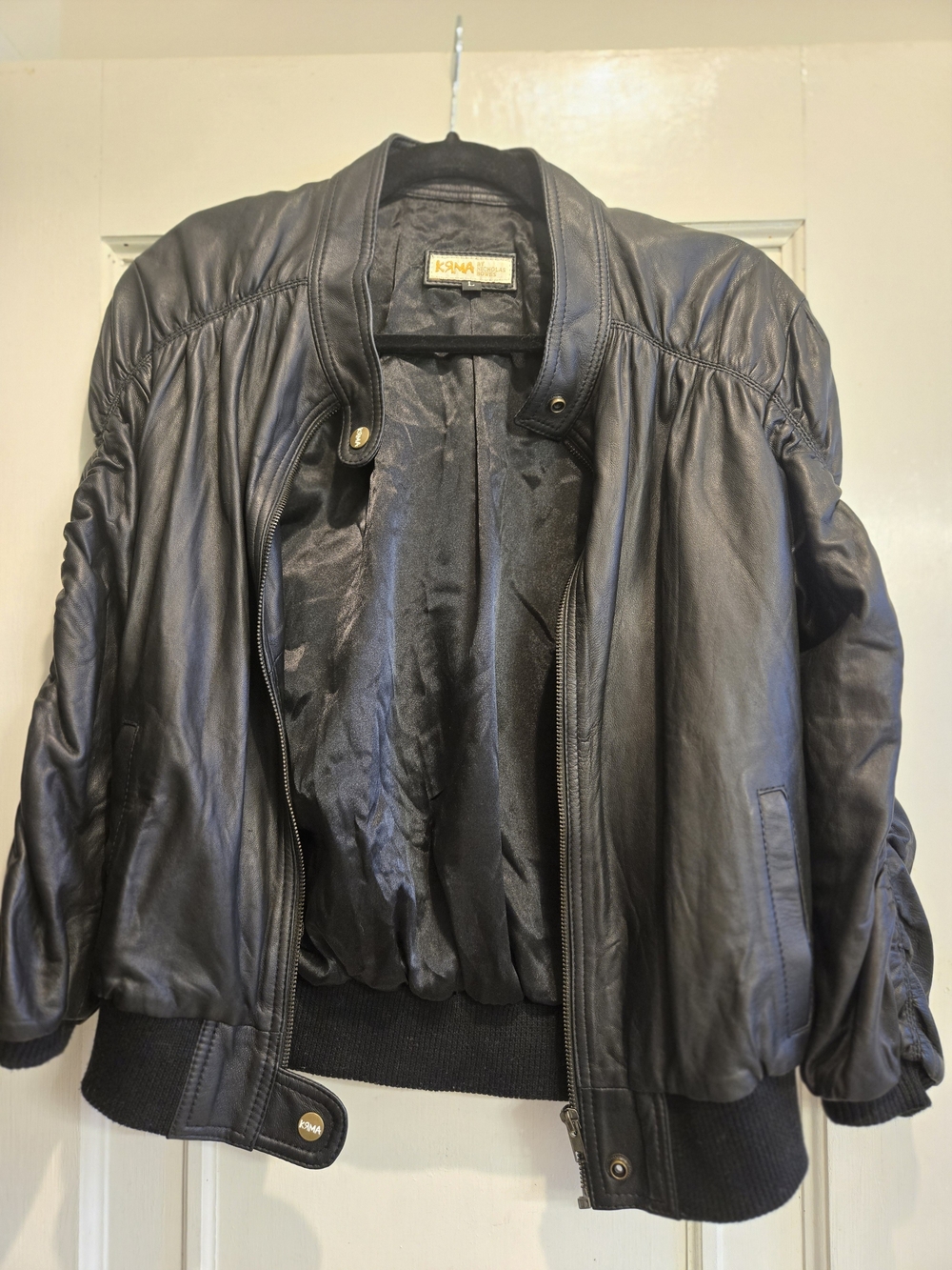 Authentic KRMA Jade Leather Jacket Rare Size Large Screen Accurate TVD - Picture 2 of 9